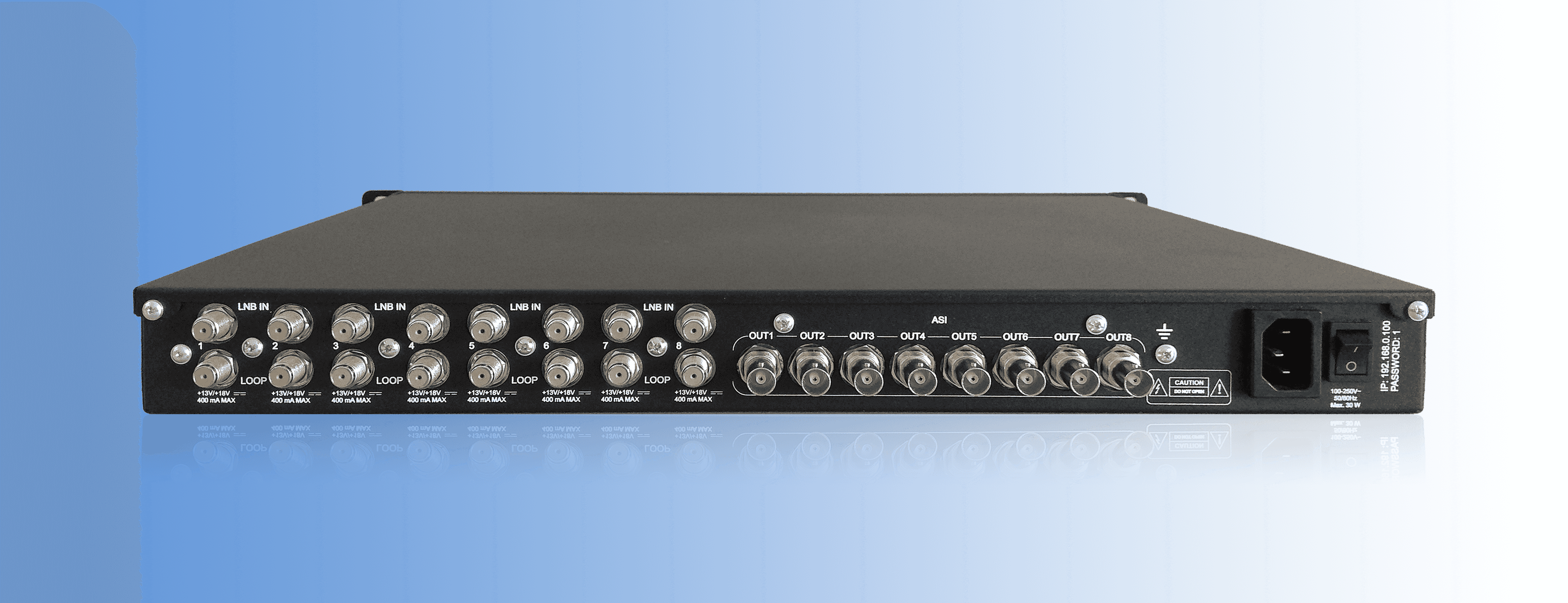 8-channel DVB-S/S2 Receiver - IP Streamer CRT1081IRD-S2-IP Crypton
